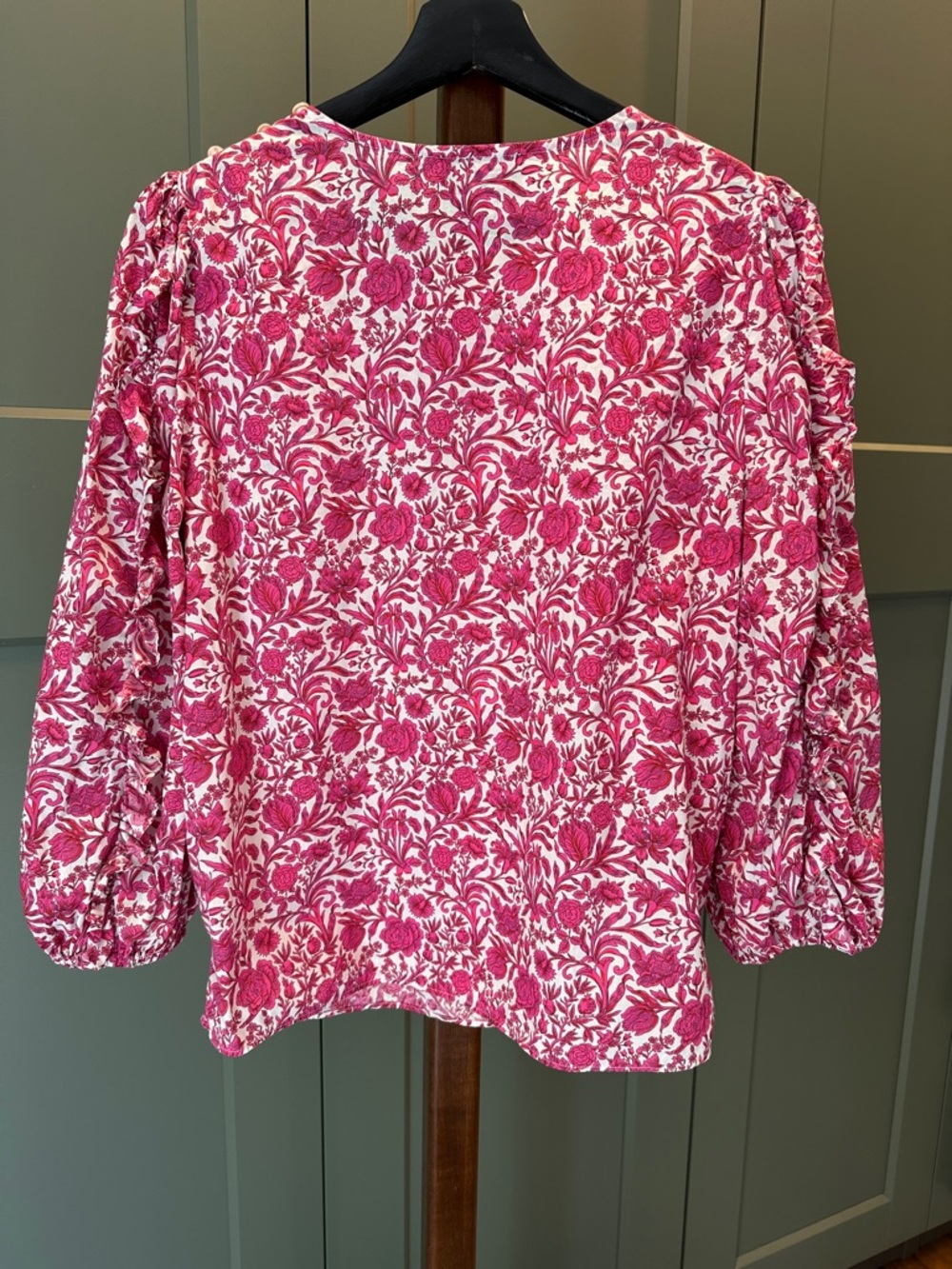J. Crew Liberty of London Pink Floral Puff-Sleeve Sambourne Blouse - Picture 3 of 7